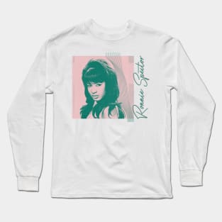 Ronnie Spector ///// Vintage Style Aesthetic Fan Design Long Sleeve T-Shirt